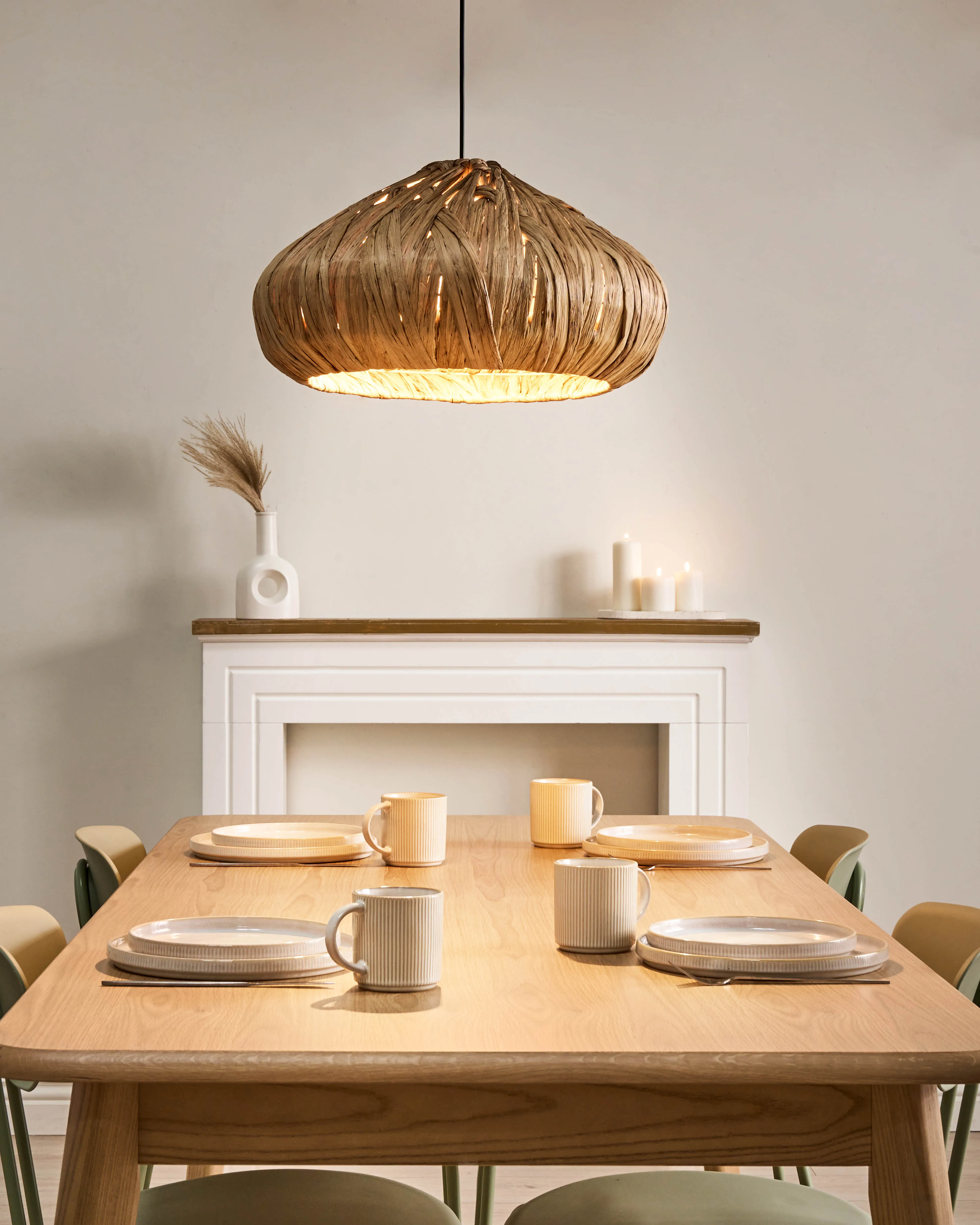 Pendant Lamp PASOS Water Hyacinth Natural