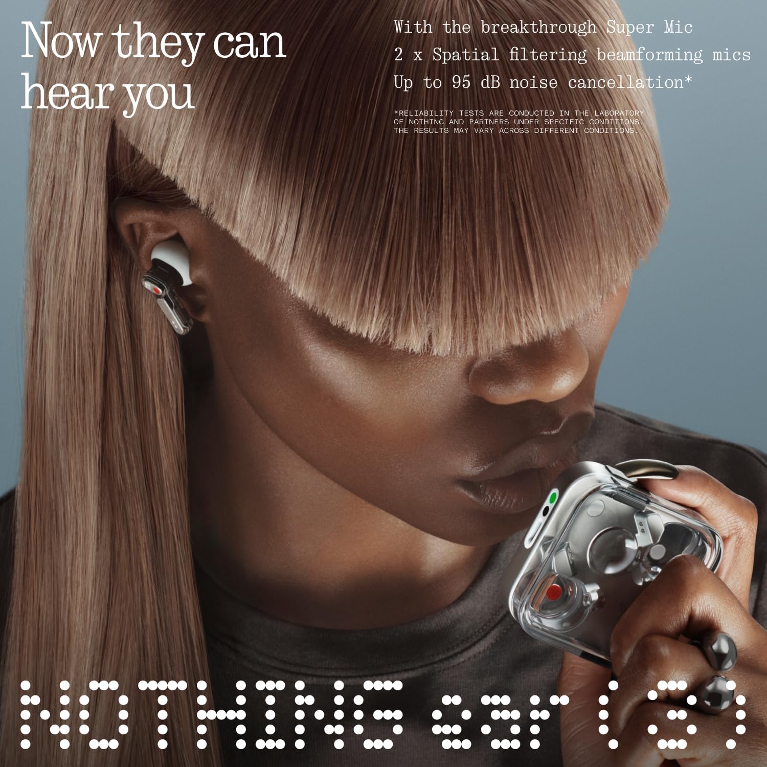 Nothing Ear (3) Wireless Earbuds Super Mic 45dB Hybrid Active Noise Cancelling Bluetooth Headphones Hi-Res 6 Mics  12mm Dynamic Bass Boost  Dual Connect ANC Sport Ear Buds for iPhone Android  Black