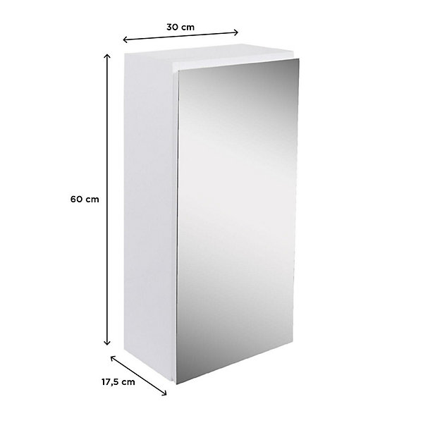 Armoire de toilette d'angle avec miroir WILL