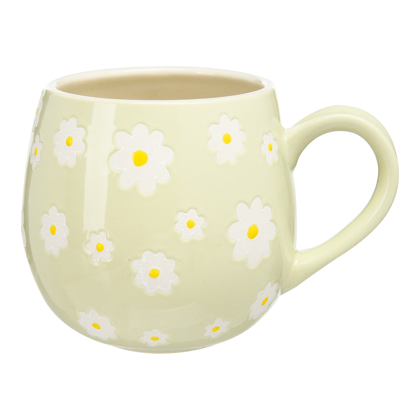 Tasse Gänseblümchen Grün,B 140 x H 100 x T 105 mm