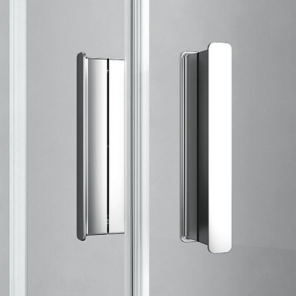 Paroi de Douche Angle Verre 90 cm coulissant Profilé Alu mat Osaka
