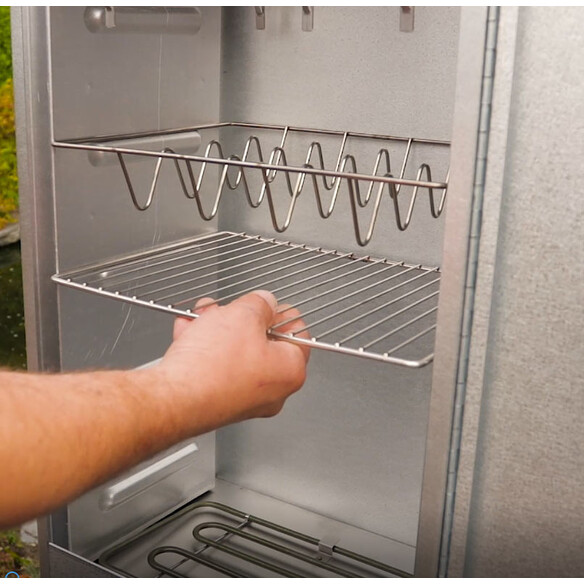 Grille de cuisson Inox 34x25cm (fumoir 28cm de profondeur)