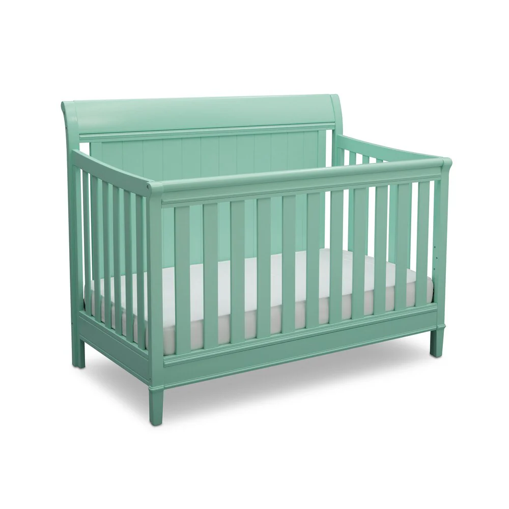 Delta Children New Haven 4-in-1 Convertible Crib, Aqua