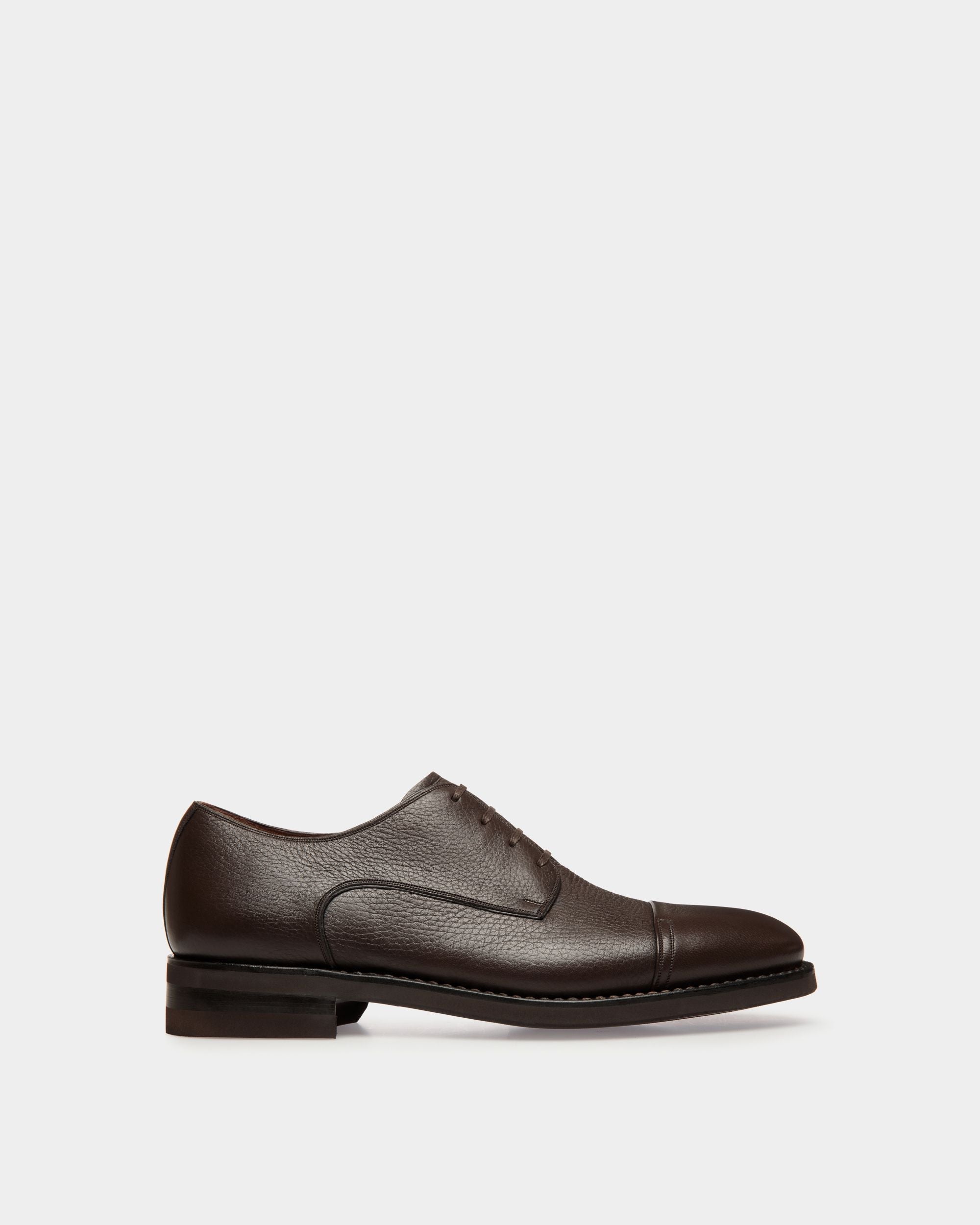 Scribe Un Derby-Schuh Aus Hirschleder In Ebenholzschwarz