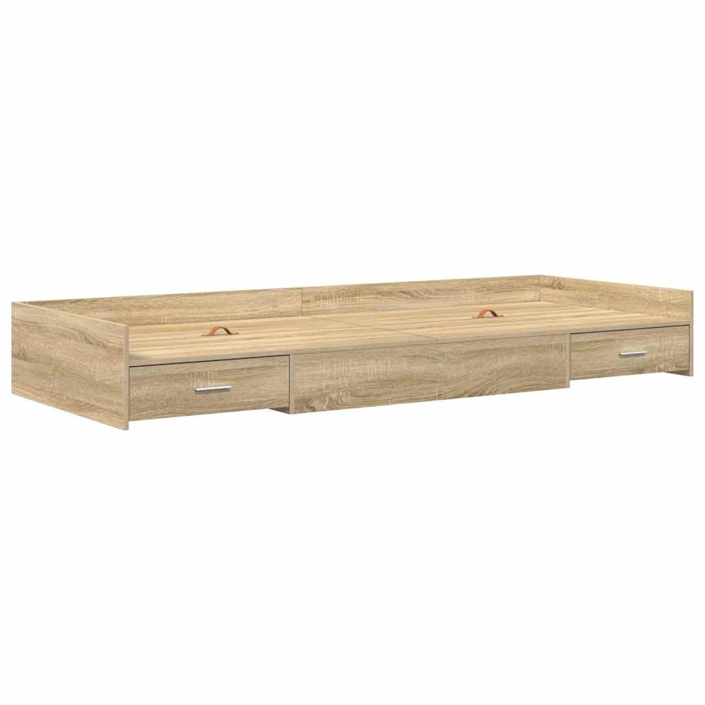 Łóżko Brązowe Rama Łóżka Ze Stelażem Do Sypialni Pokoju 75 x 190 cm