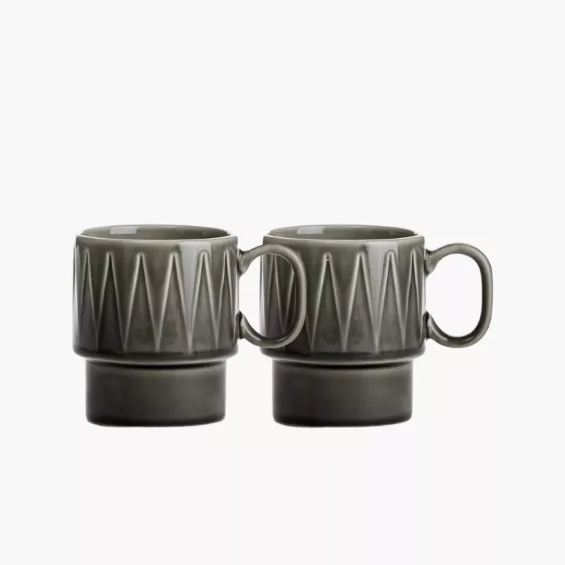 Zestaw 2 kubków 300ml SAGAFORM COFFE & MORE szary