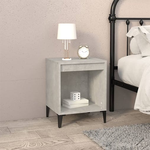 NNEVL Bedside Cabinet Concrete Grey 40x35x50 cm