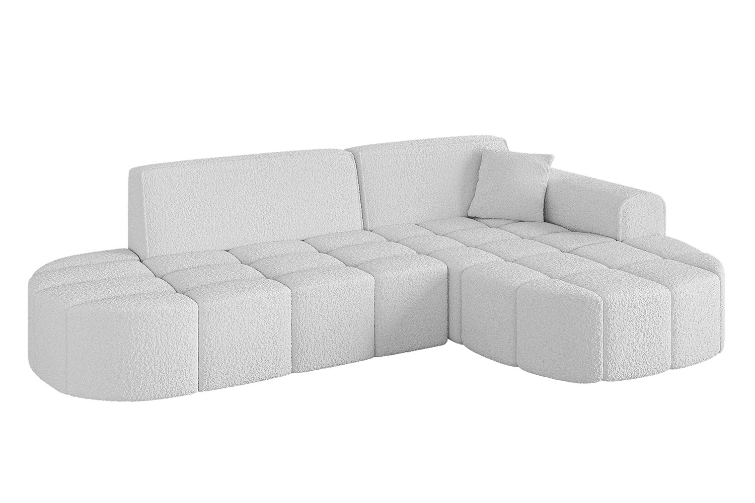 Narożnik prawostronny bez funkcji spania LIVO-L1 - 252x173x79,5 Biały
