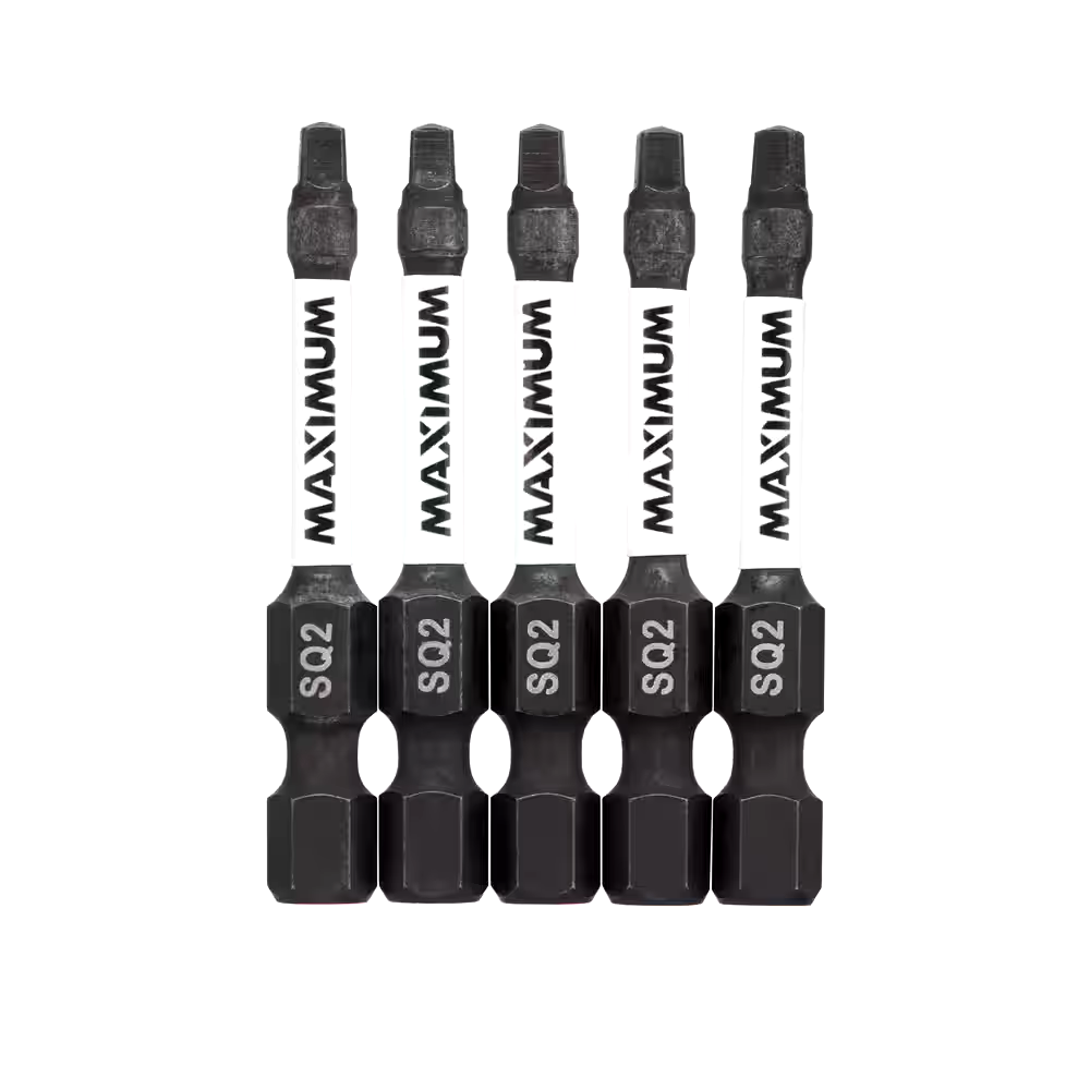 MAXIMUM SQ2 Impact Bit, 2-in, 5-pk