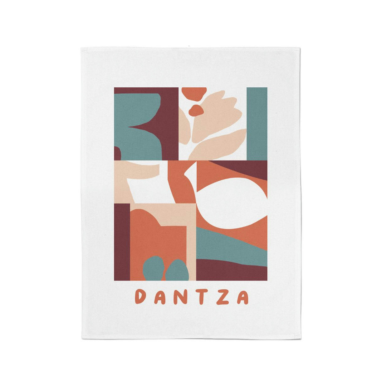 - Essuie-mains rouge Koadro Dantza Terre Cuite