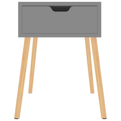 NNEVL Bedside Cabinet Grey 40x40x56 cm Chipboard