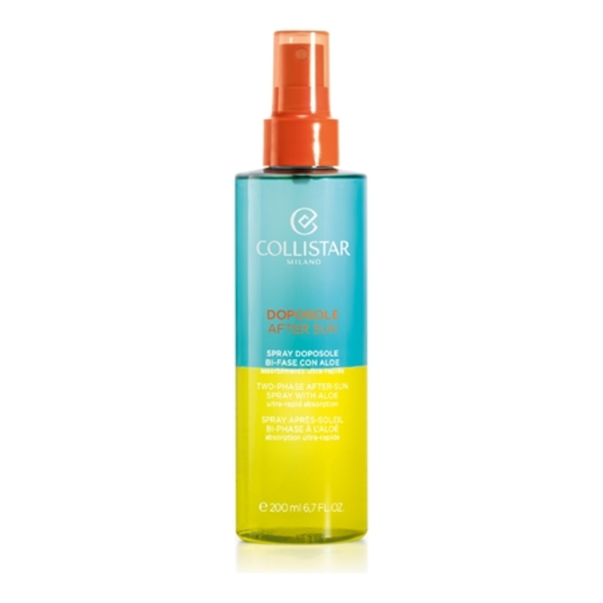 APRÈS-SOLEILSpray après-soleil bi-phase à l'aloe absorption ultra-rapide