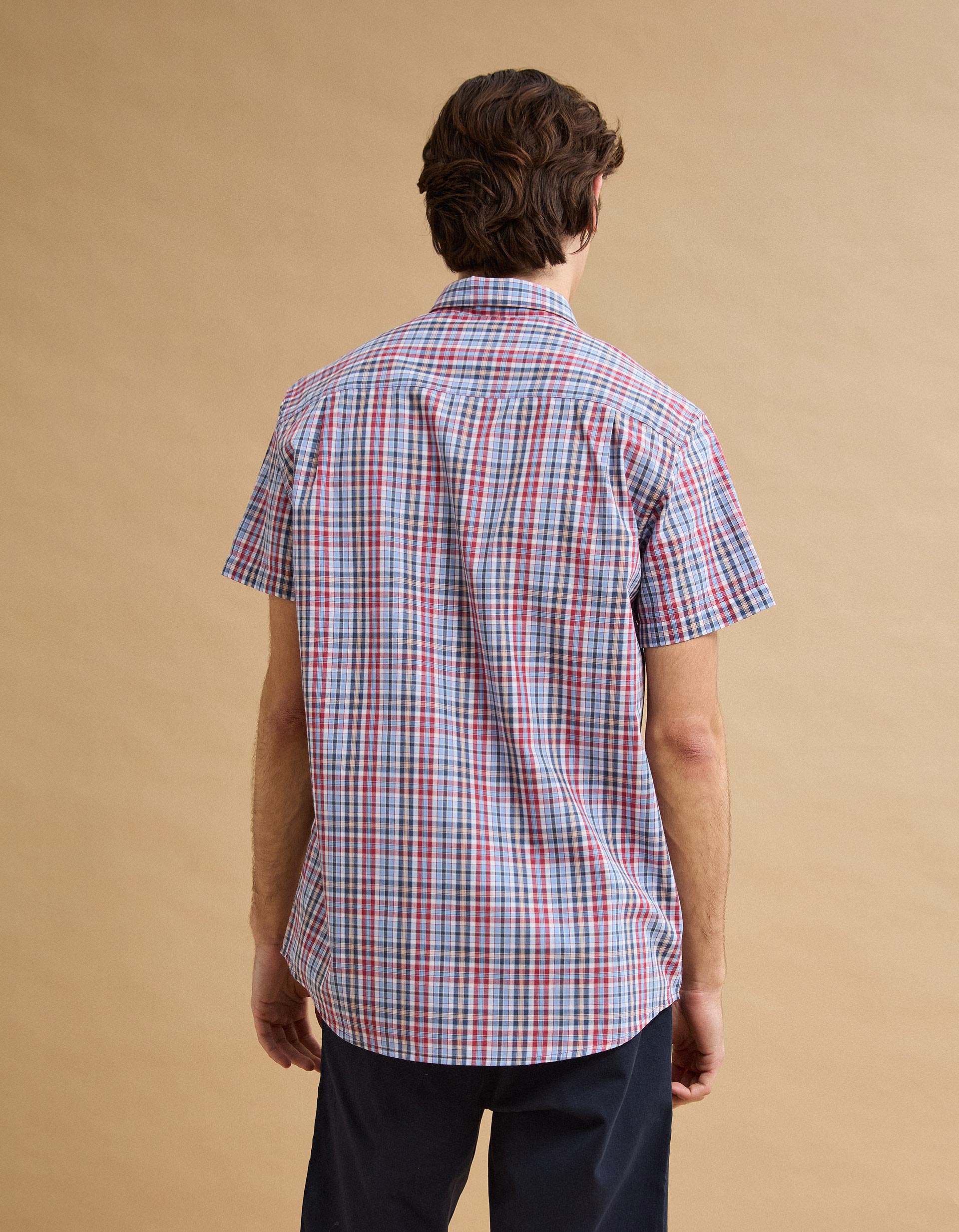 Camisa Manga Curta, Homem, Vermelho