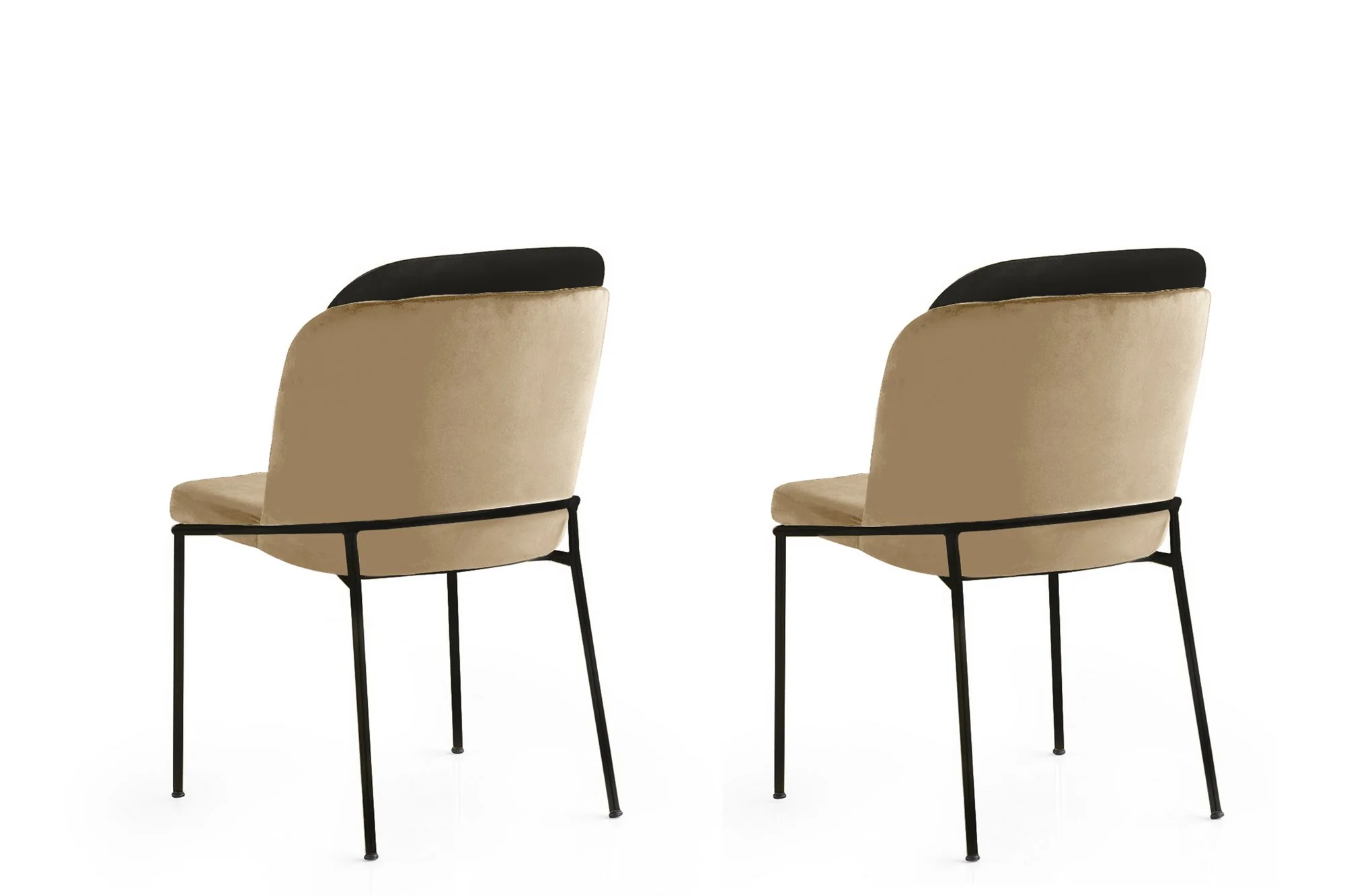 Set van 2 eetkamerstoelen Dries velvet