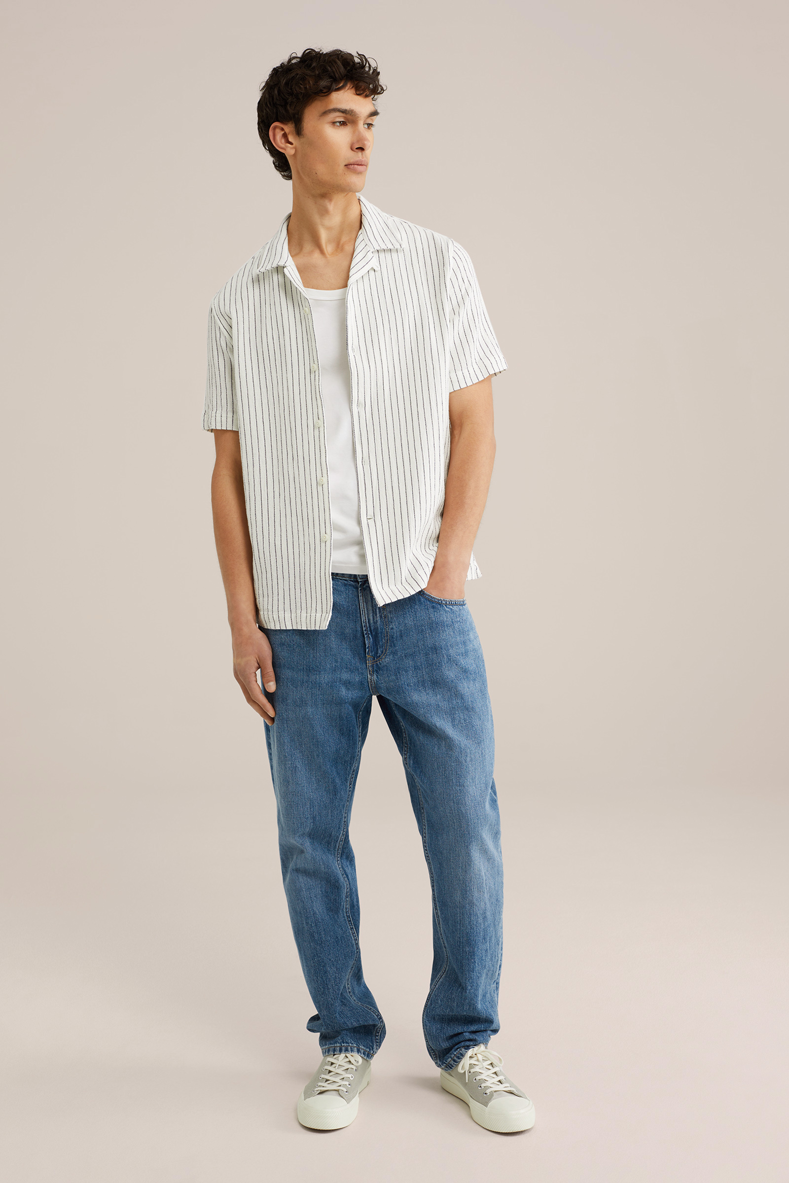 Heren Regular fit overshirt met print