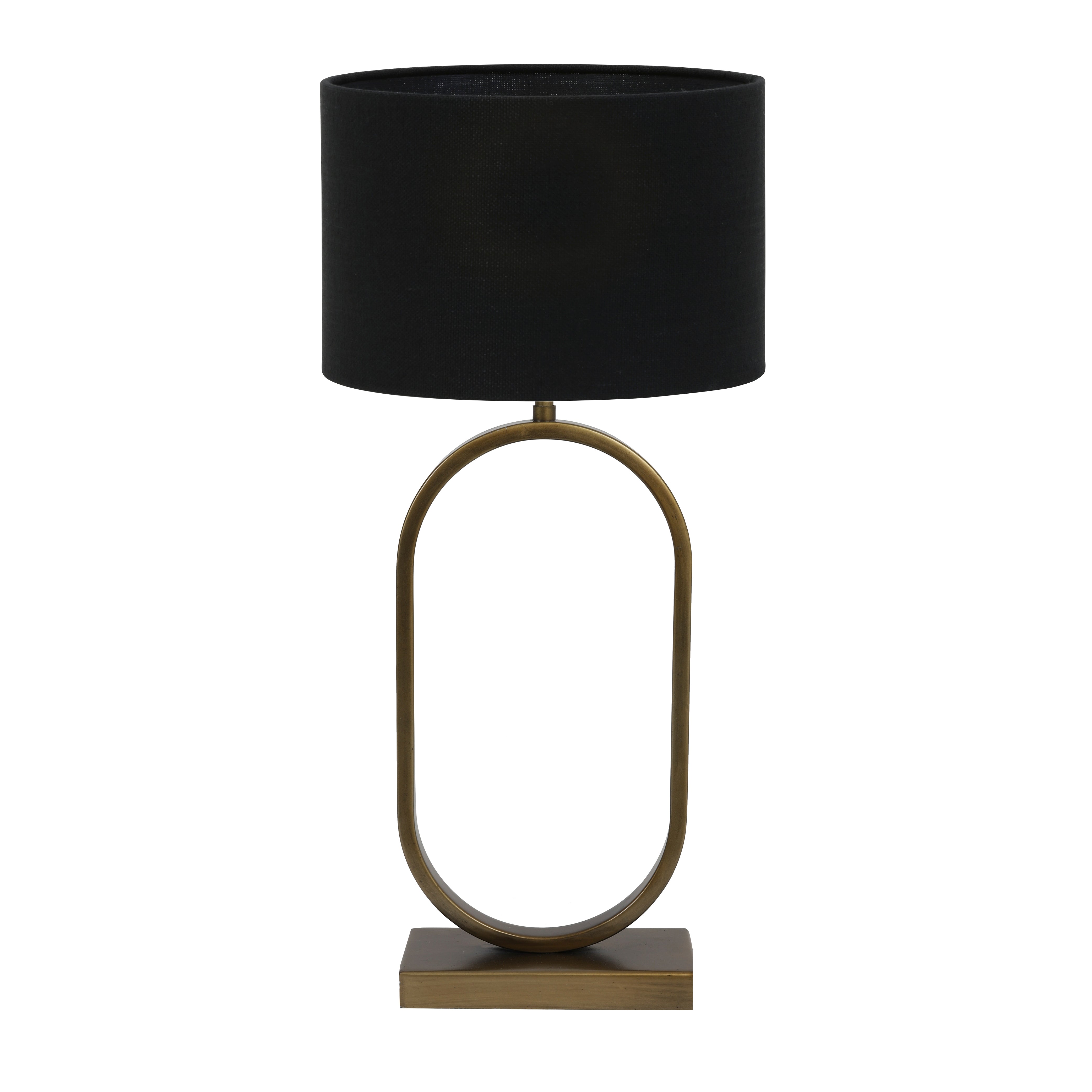 Light & Living tafellamp Jamiri/Livigno - ant. brons, zwart - 30x30x67cm