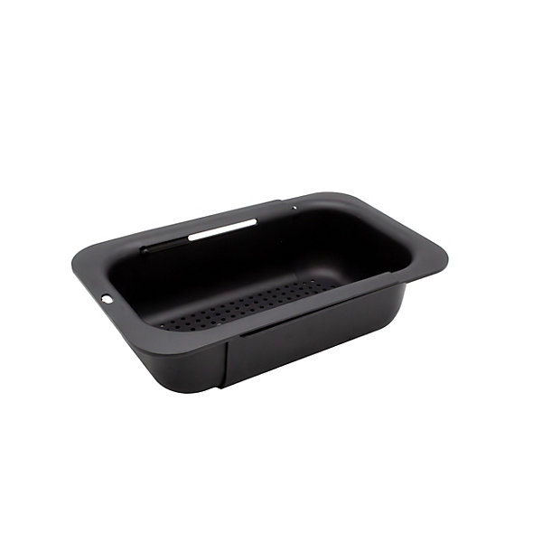 Egouttoir à vaisselle panier extensible noir l. 21 x L. 34,5 x H. 9,5 cm Box &Beyond
