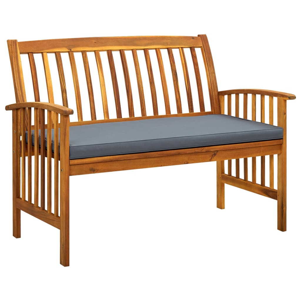 Ławka ogrodowa Szary 119 cm Drewno akacjowe vidaXL