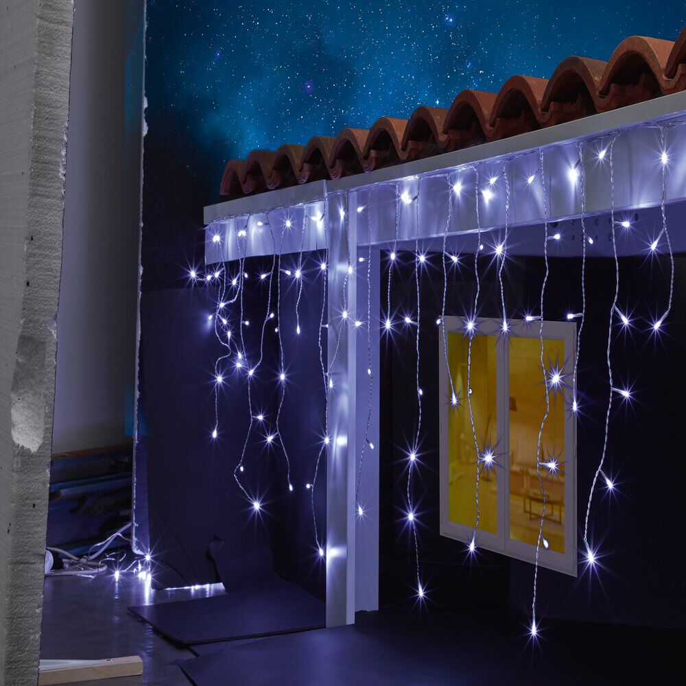 Bordure électrique 400 LED 9,8m d'éclairage blanc froid