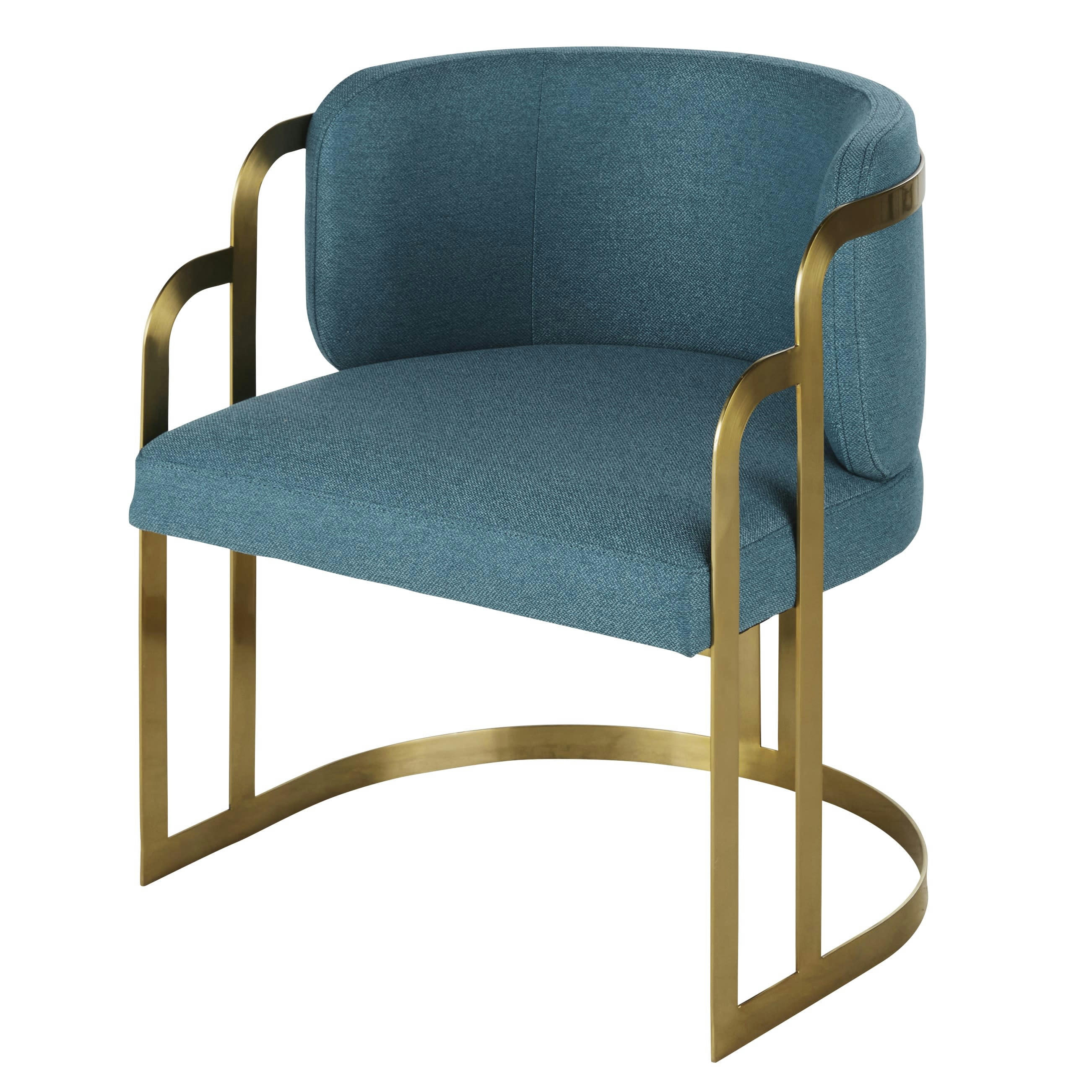 Bling Business - Fauteuil de table professionnel bleu-vert et doré