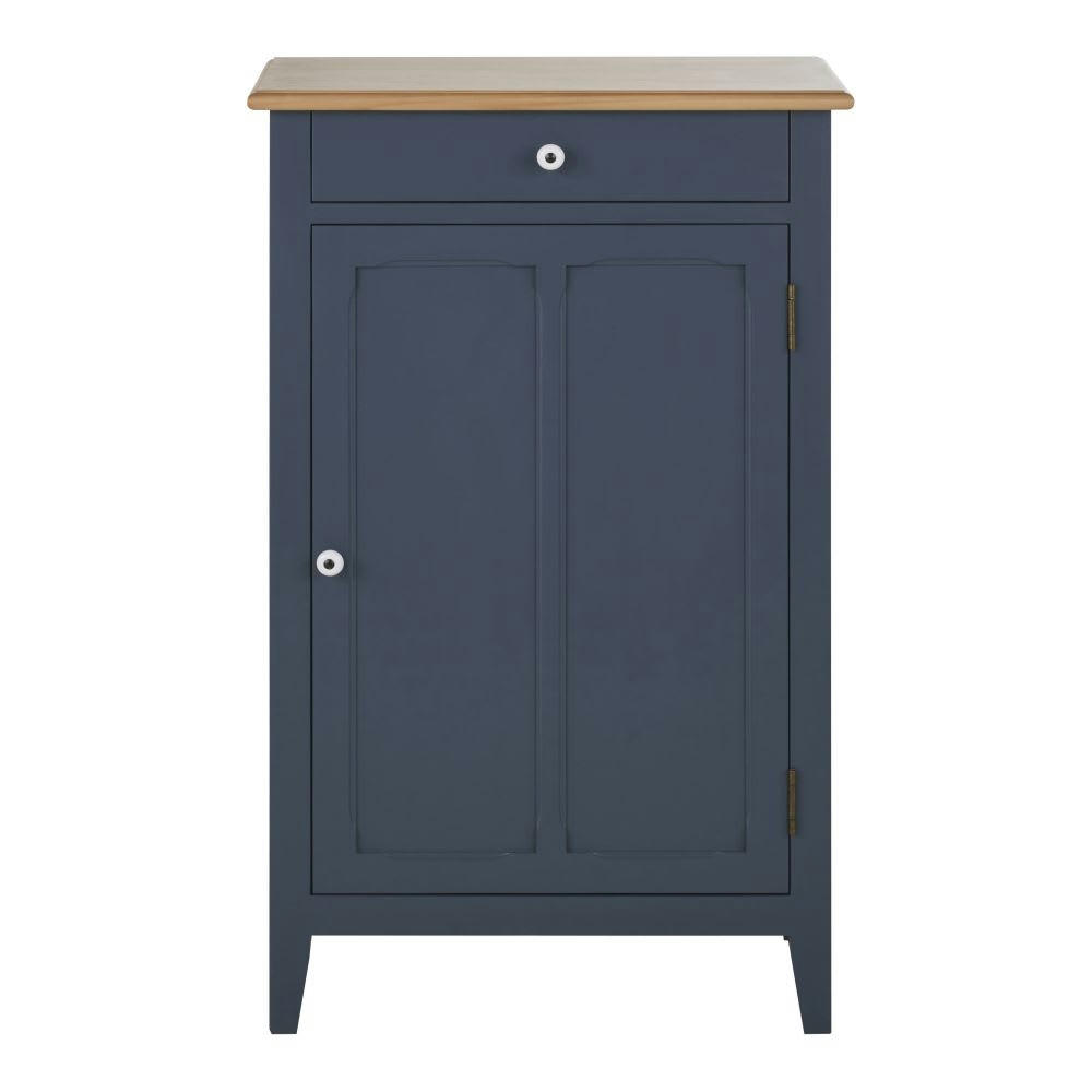 Antwerp - Meuble d'entrée 1 porte 1 tiroir bleu