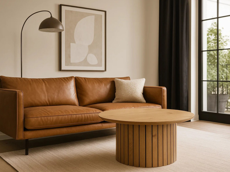 Ława okrągła 80 cm Orbis lamele