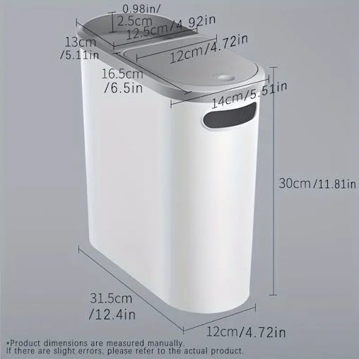 NNETM 1pc Bathroom Trash Can with Lid