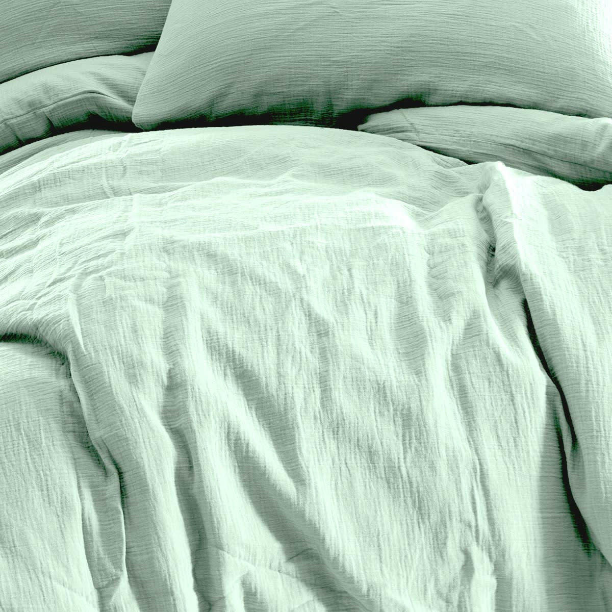 LOFT - Housse de couette en gaze de coton  menthe 240x220 cm
