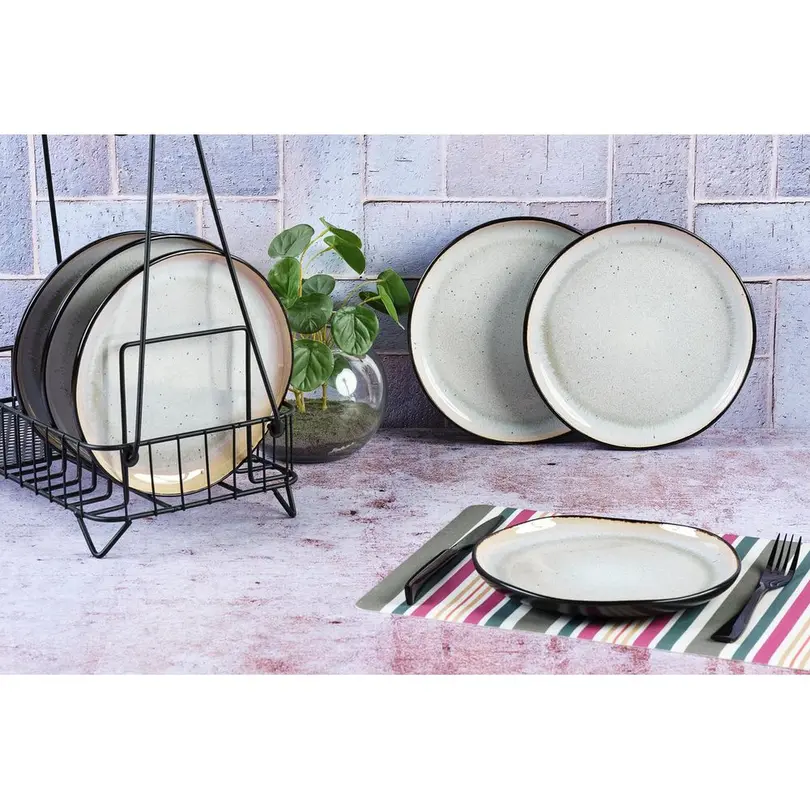 Flacher Teller 6er-Set Iris