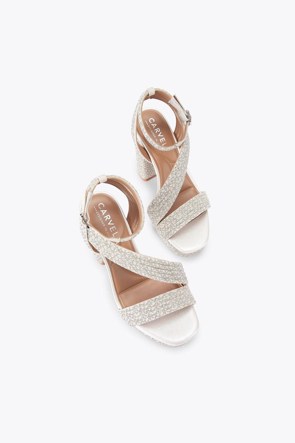 Carvela Gala Platform Jewel' Fabric Heels