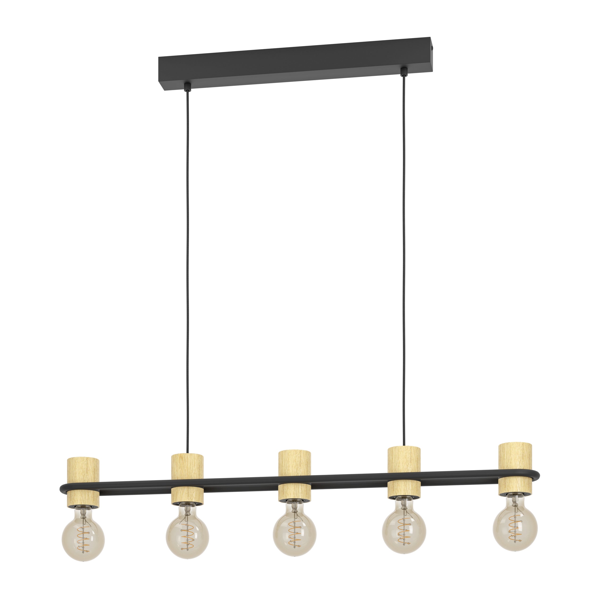 EGLO hanglamp Chieveley - e27 - 88,5 cm - zwart/bruin