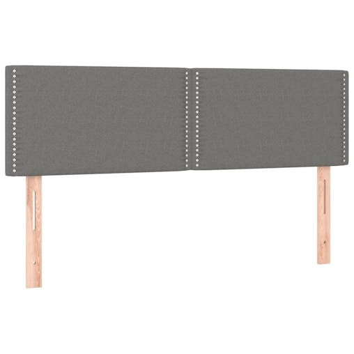 NNEVL LED Headboard Dark Grey 144x5x78/88 cm Fabric