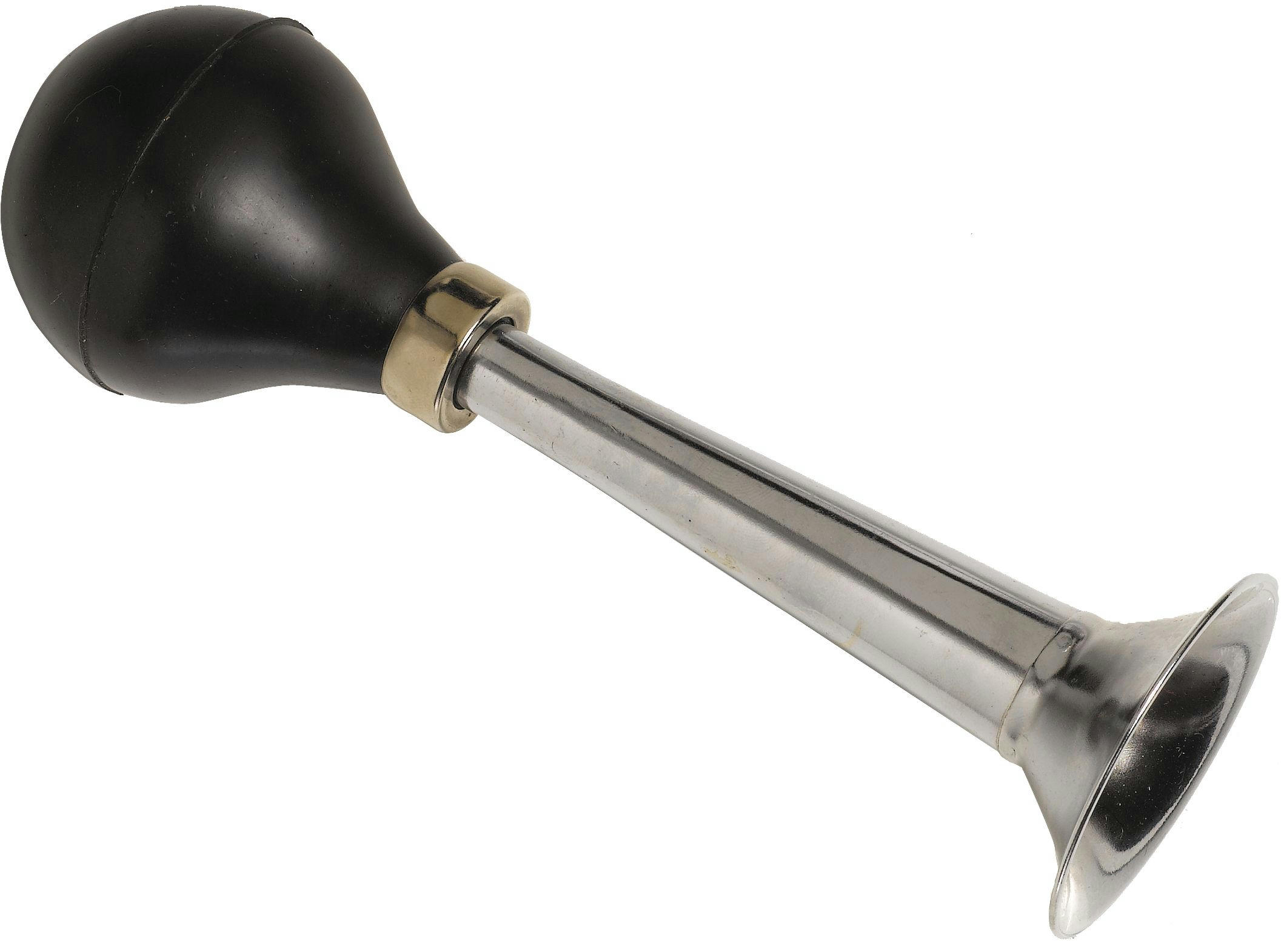 Clown Horn, Black/Silver, 12-in, Wearable Costume Prop for Halloween
