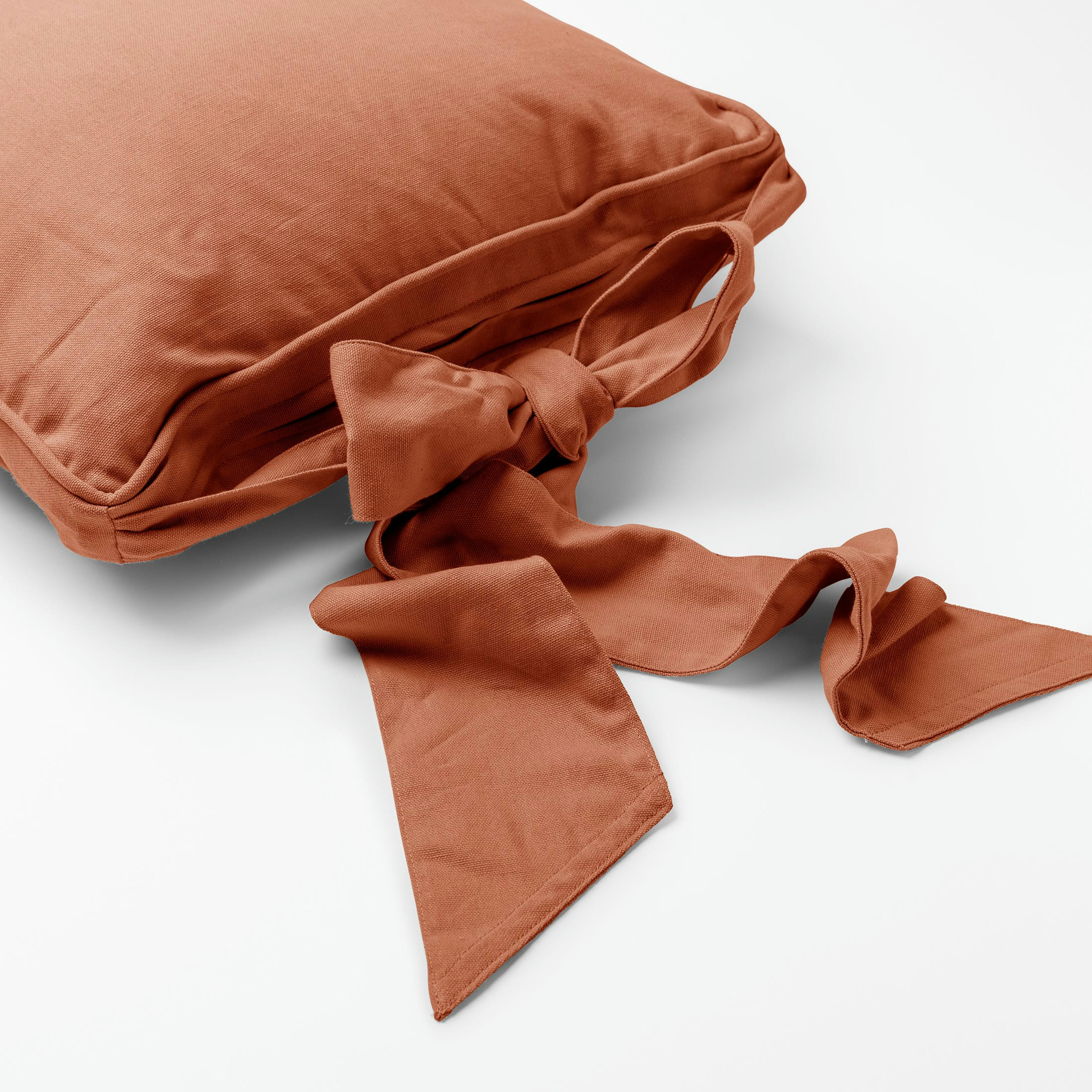 - Housse de galette de chaise orange en coton 45x45 cm uni