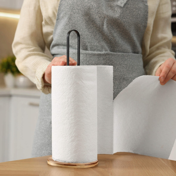 Kadax Stojak Na Ręcznik Papierowy Metalowy Czarny
