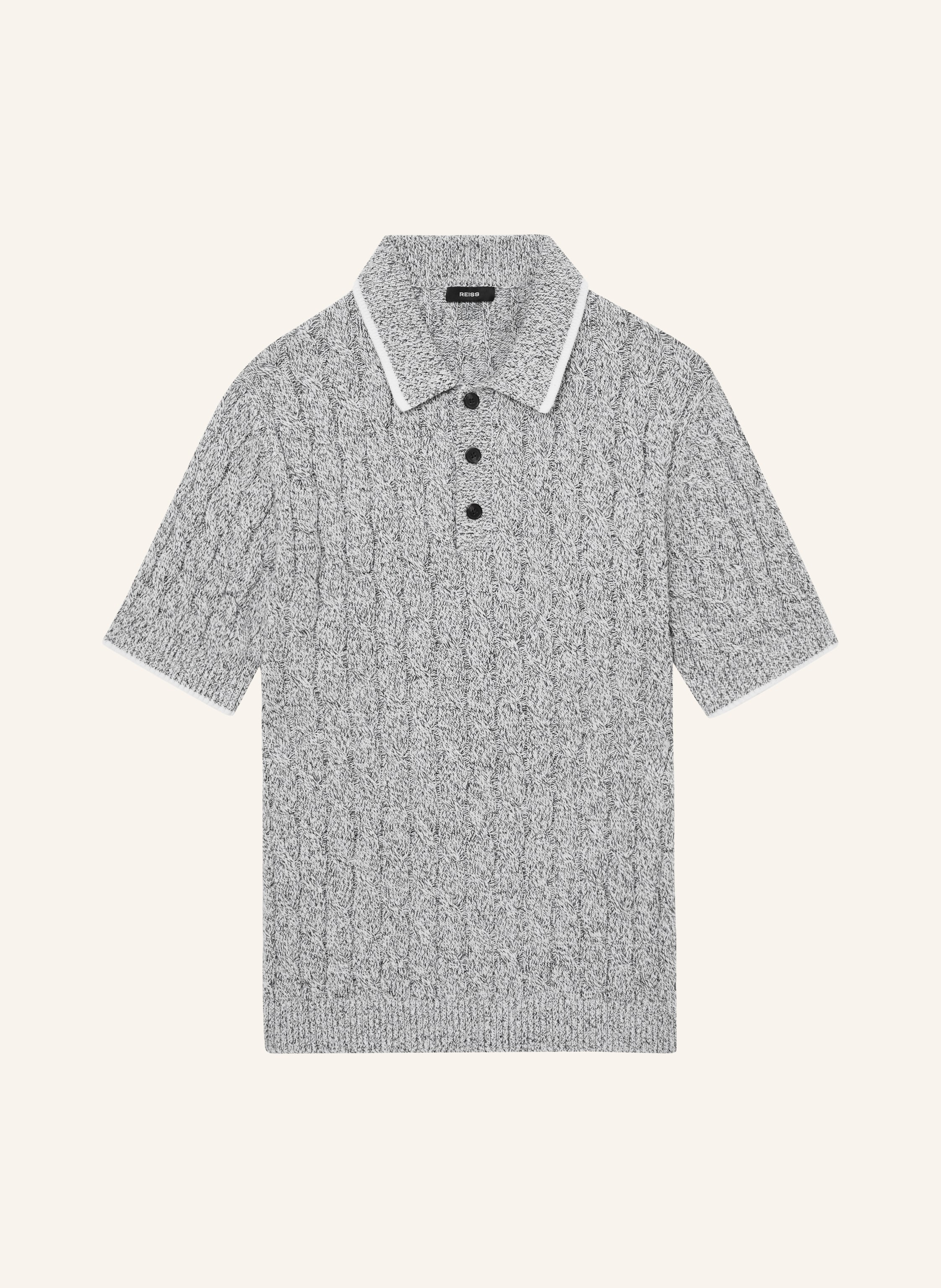 REISS Strick-Poloshirt DENBY