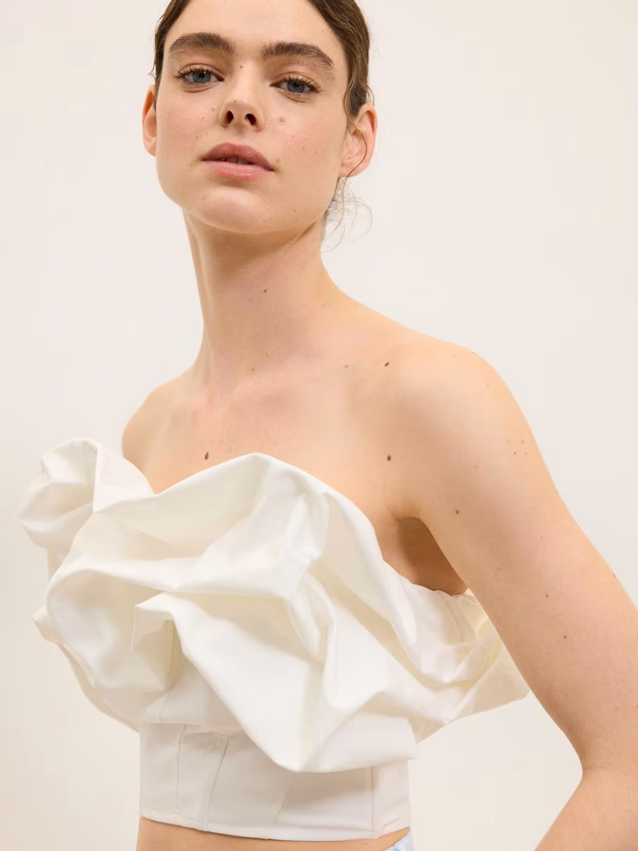 Corset Top With Ruffles