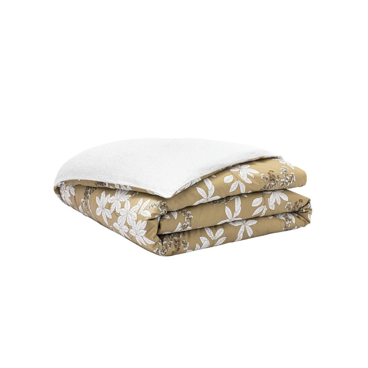 LÉGENDE - Housse de couette en satin de coton jaune 240x220