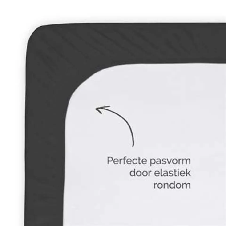 Byrklund - Hoeslaken Jersey - 140x200 cm - Antraciet