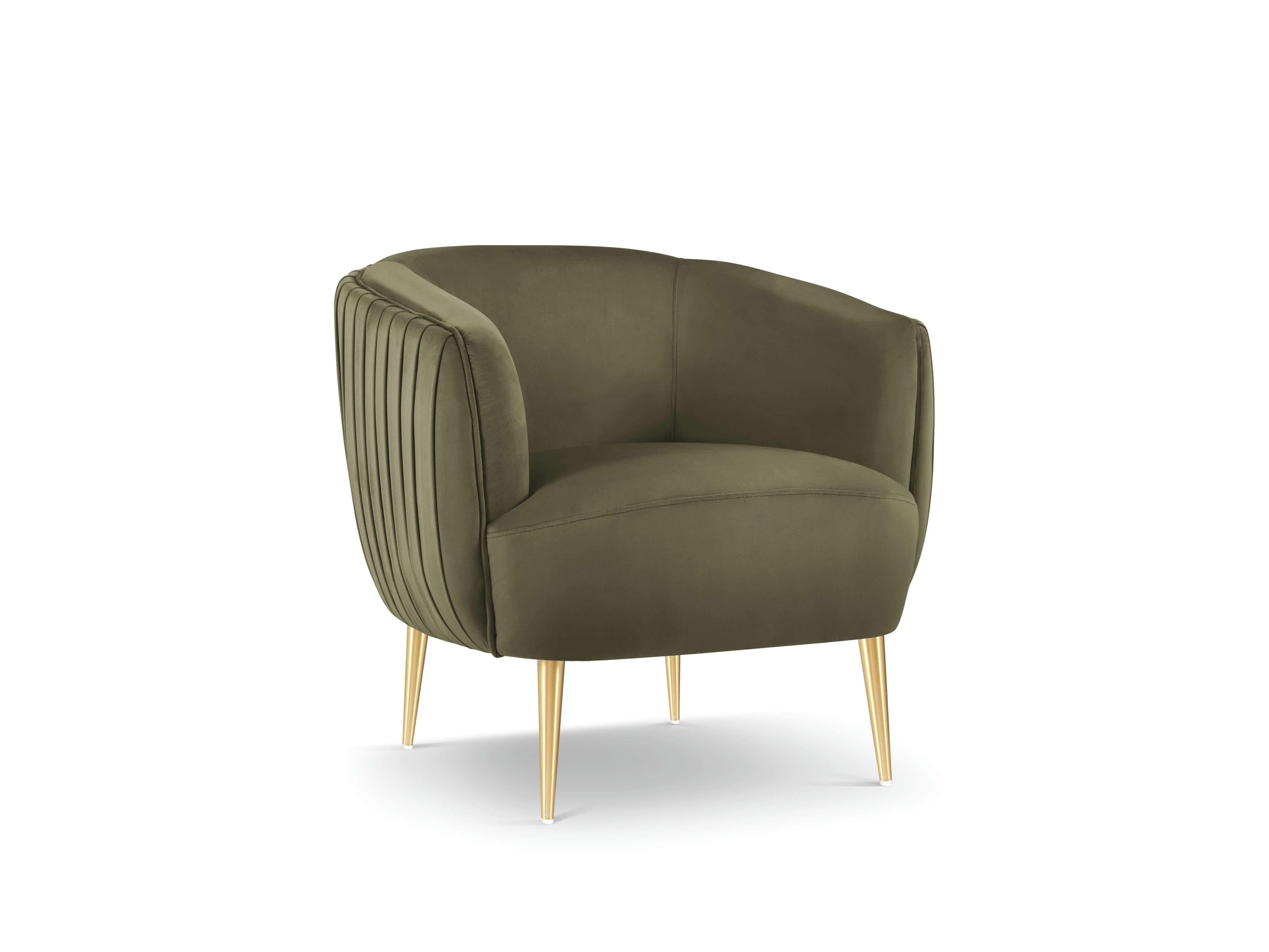 MOSS - Fauteuil en velours vert