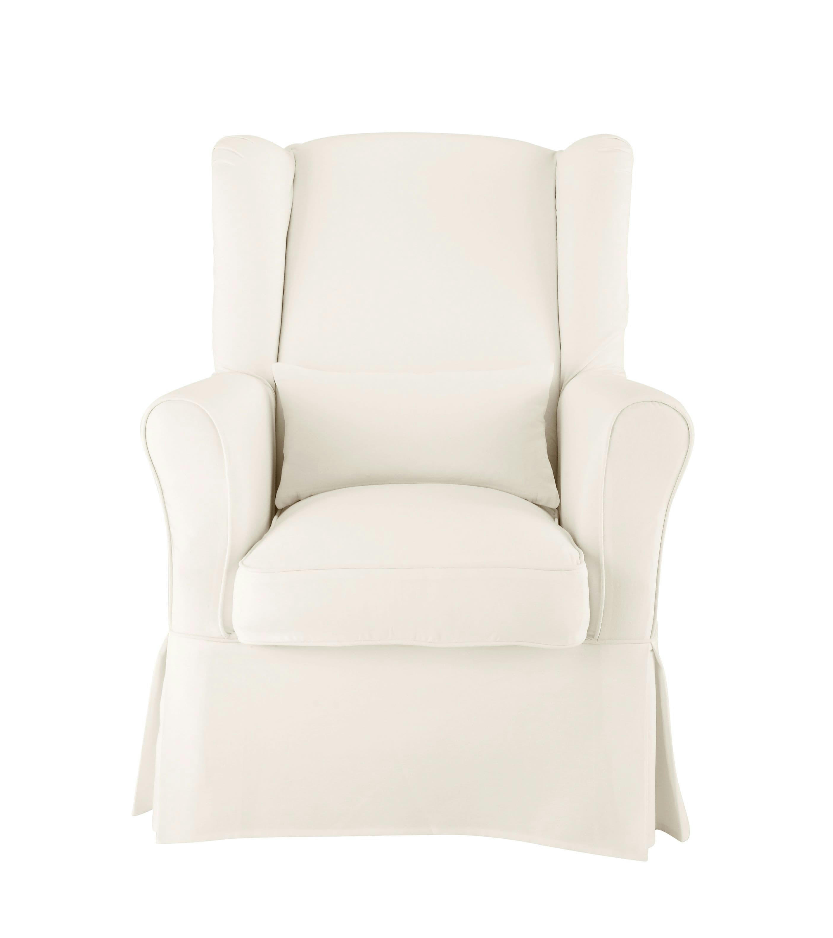 Cottage - Housse de fauteuil en coton ivoire