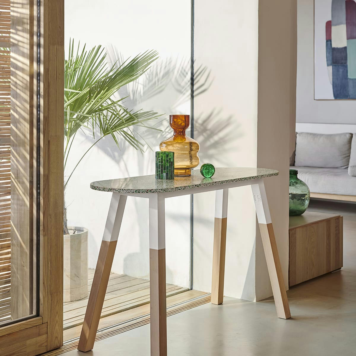 EGEE - Console Terrazzo et frêne massif 140 cm