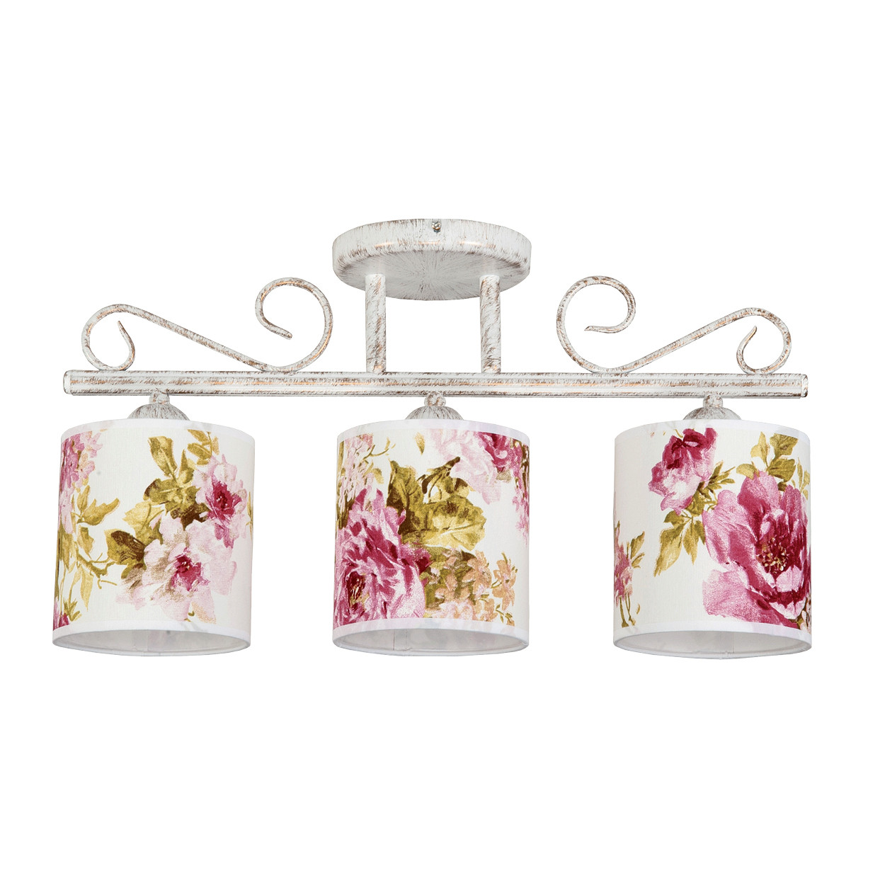 Lampa sufitowa biała EDYLIT vintage retro 3xE27 MORGAN 9-882/B