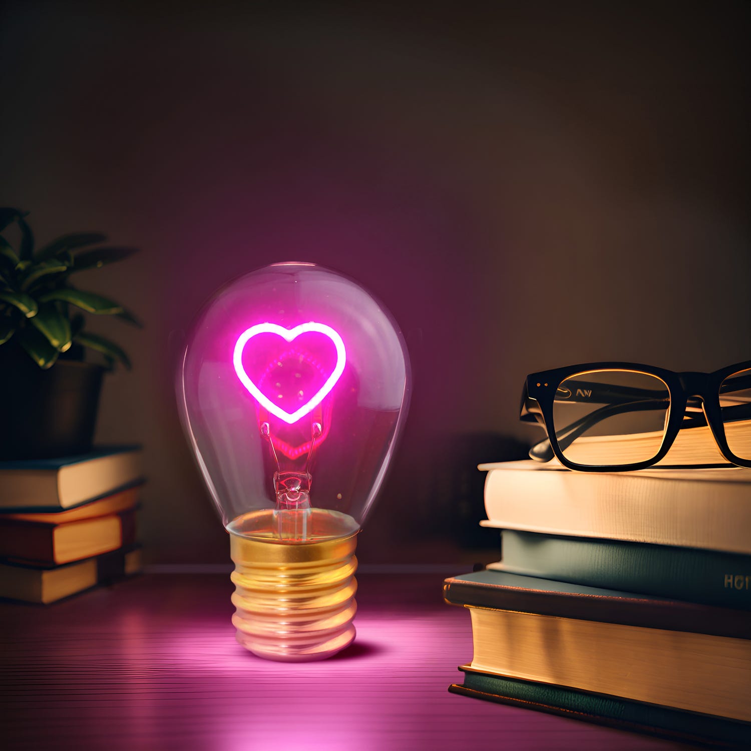 Lampada LED cuore ricaricabile