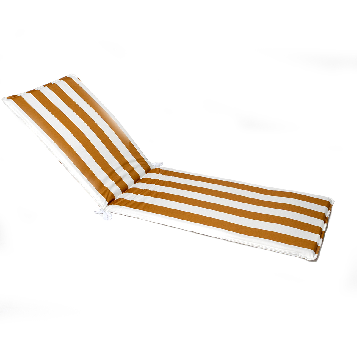 Coxim para espreguiçadeira riscas branco e amarelo