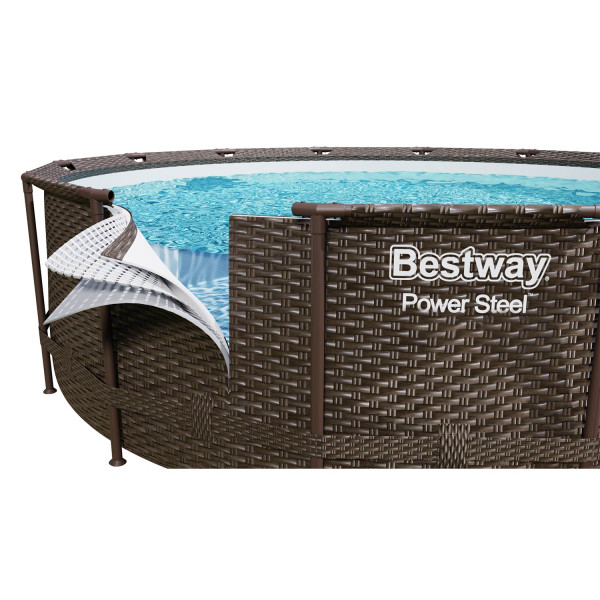 Basen ogrodowy stelażowy Bestway 366x100 cm zestaw 18w1