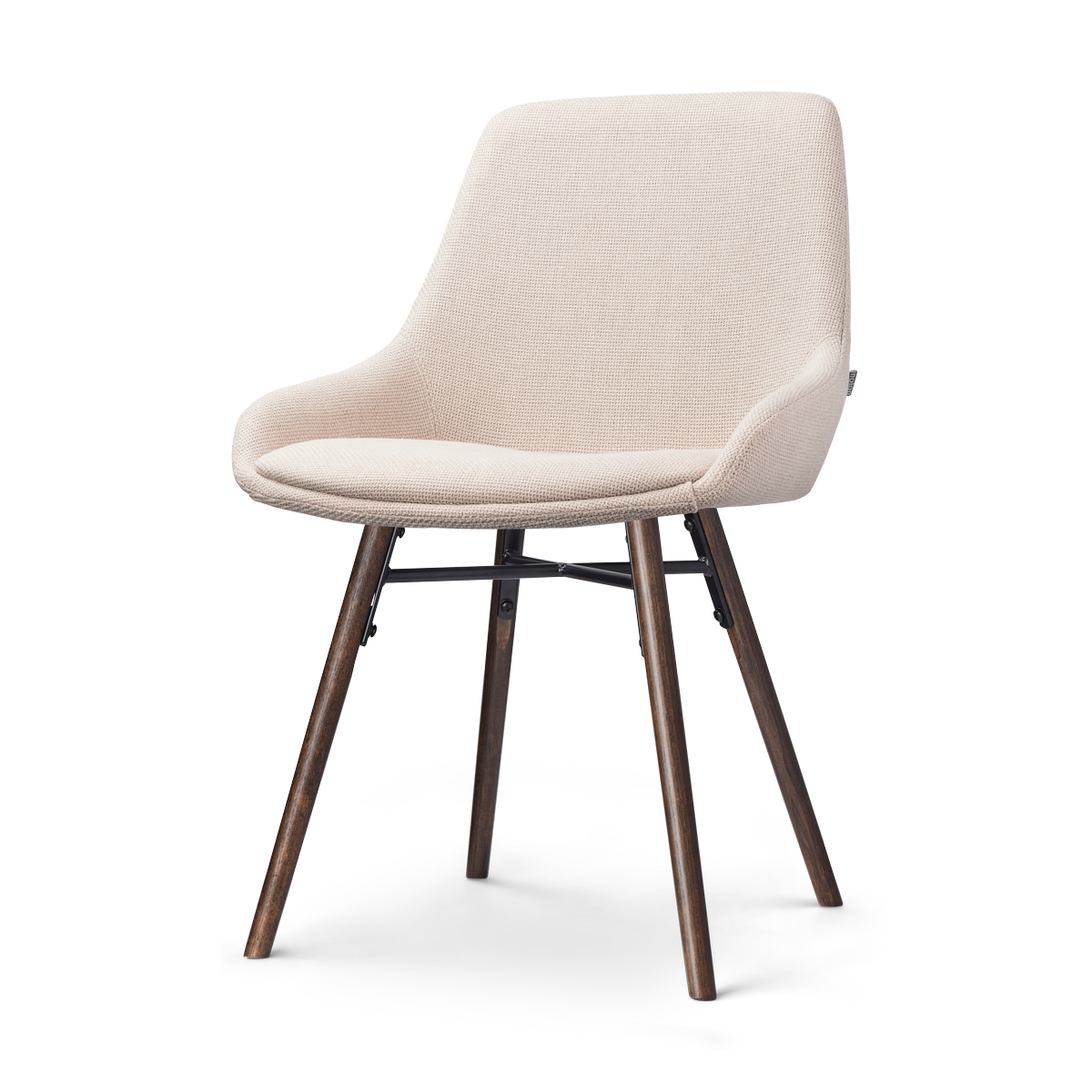Nolon Nena-Isa Eetkamerstoel Beige - Stof - Walnoot Poten