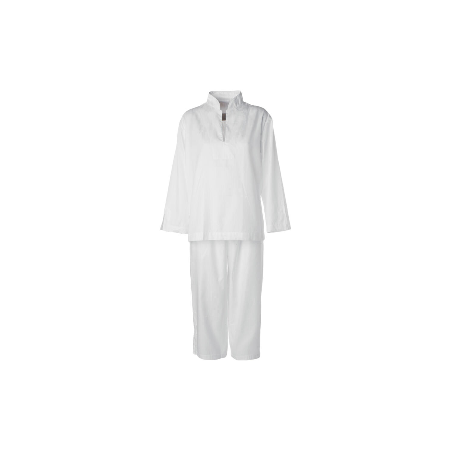 Anna fin strib pyjamas, hvid