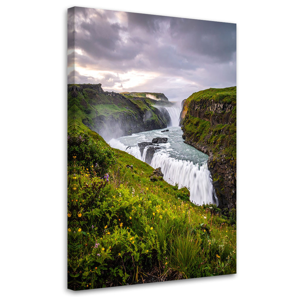 Obraz do salonu sypialni biura, Krajobraz wodospad góry natura 20x30