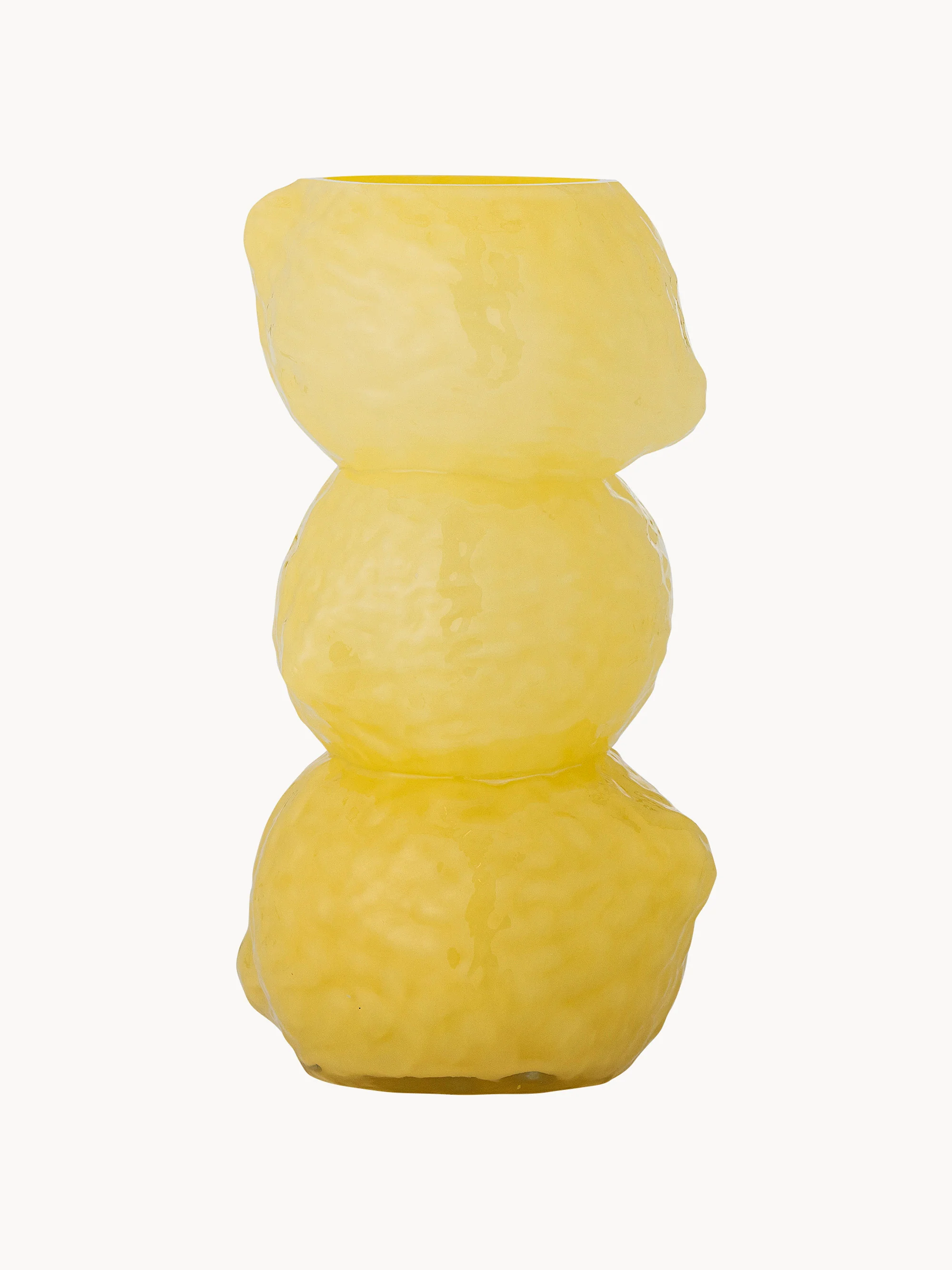 Mundgeblasene Glas-Vase Limone, H 27 cm